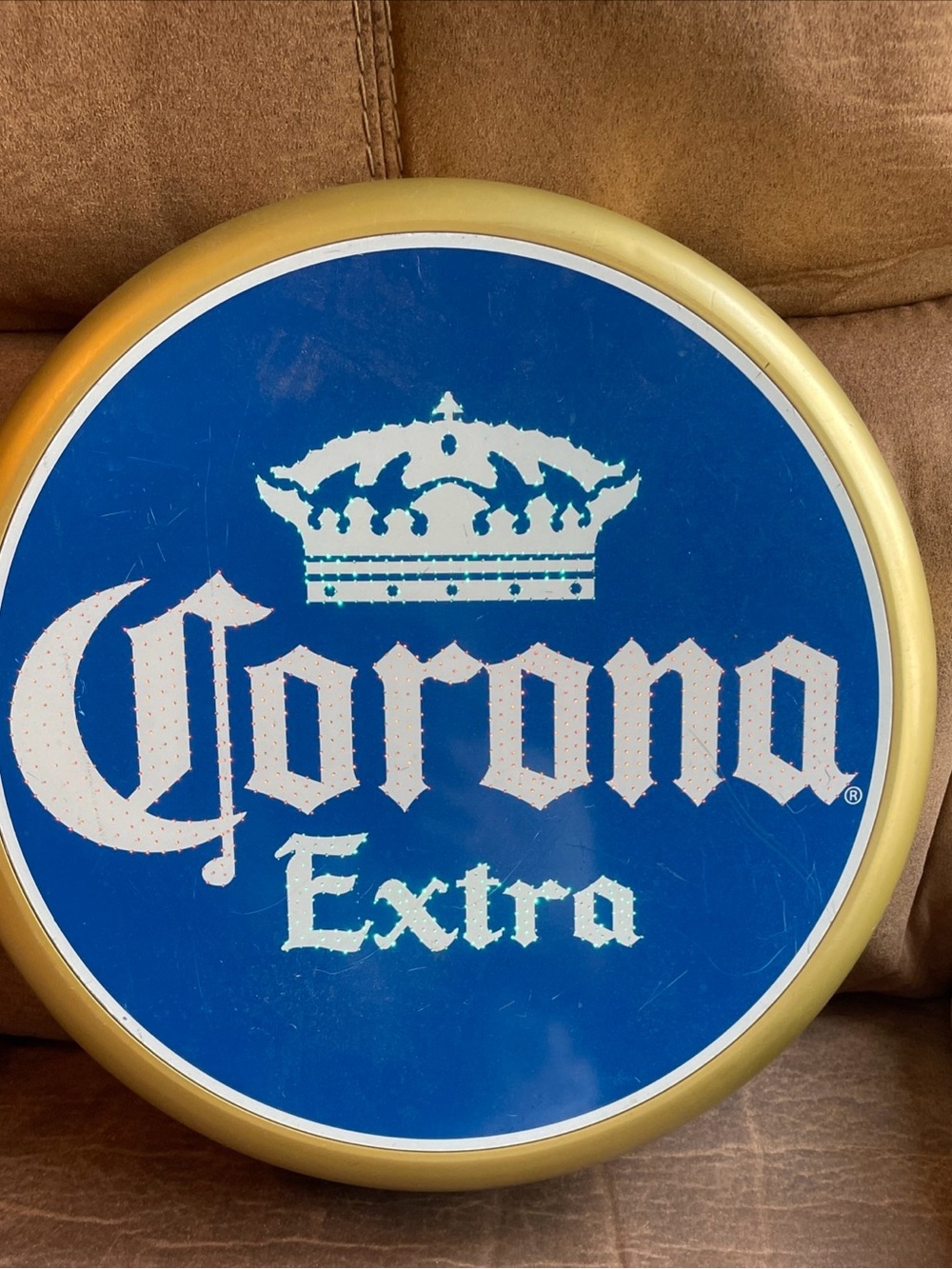 Blue and Gold Wall Decor Sign